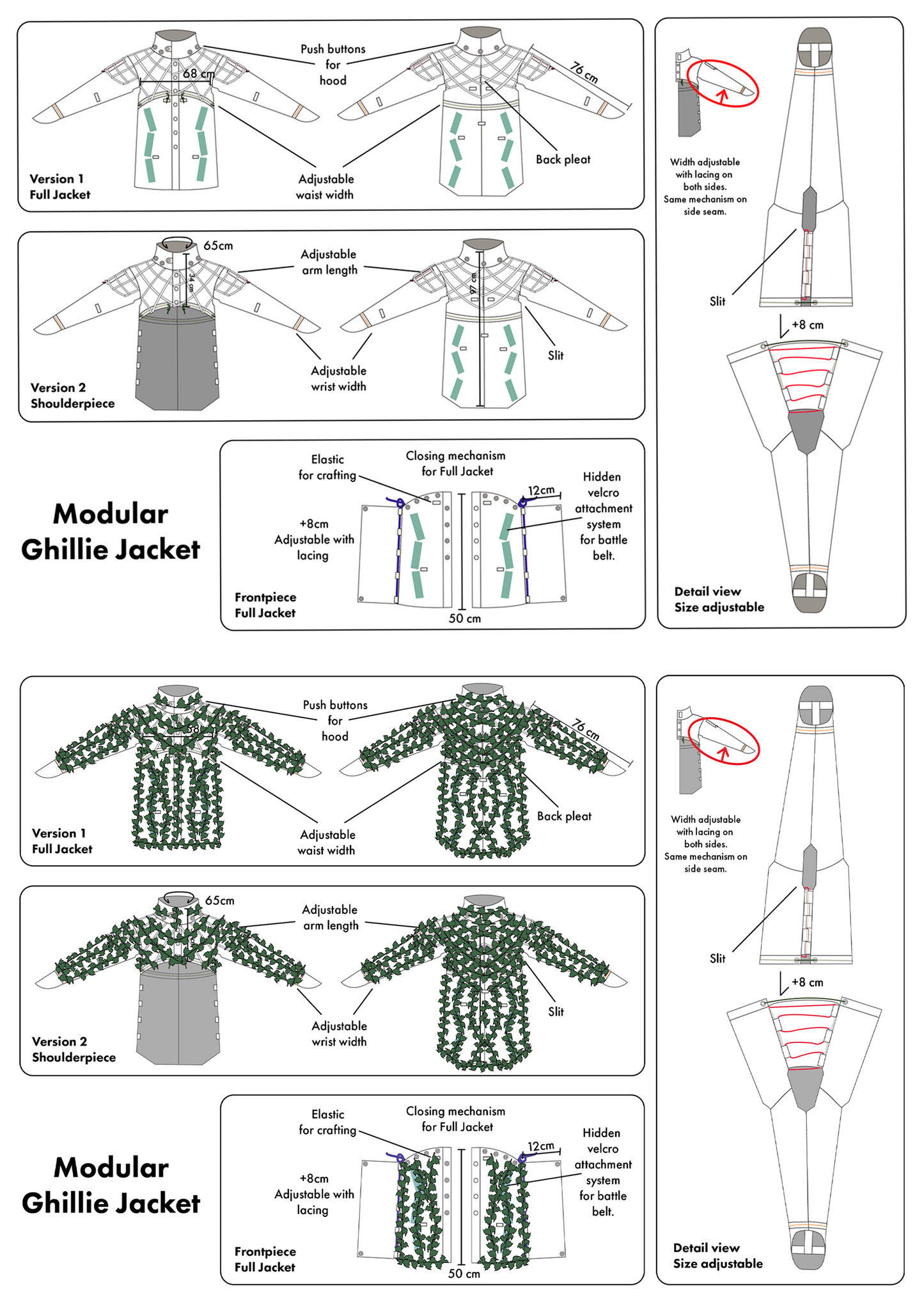 Modular 3D Ghillie Suit – Jacket