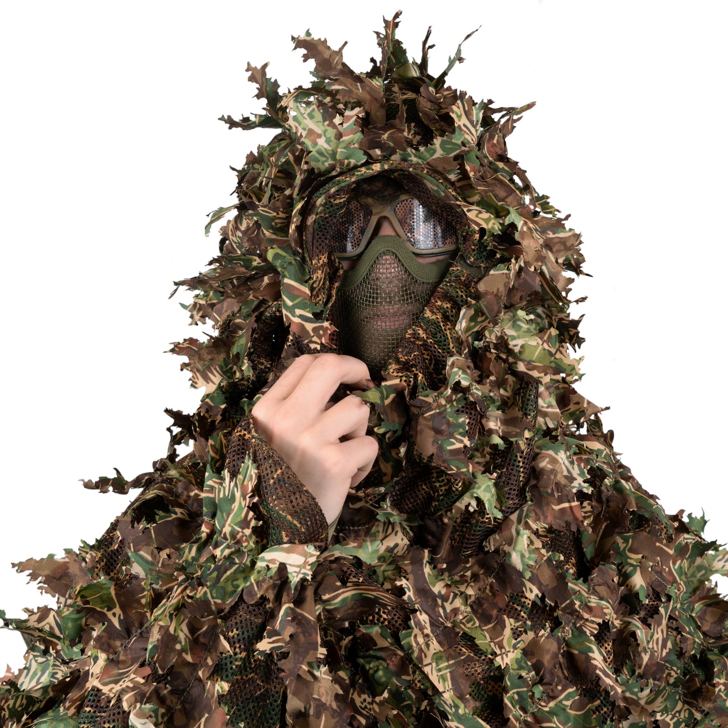 Combinaison Ghillie 3D modulaire – Capuche